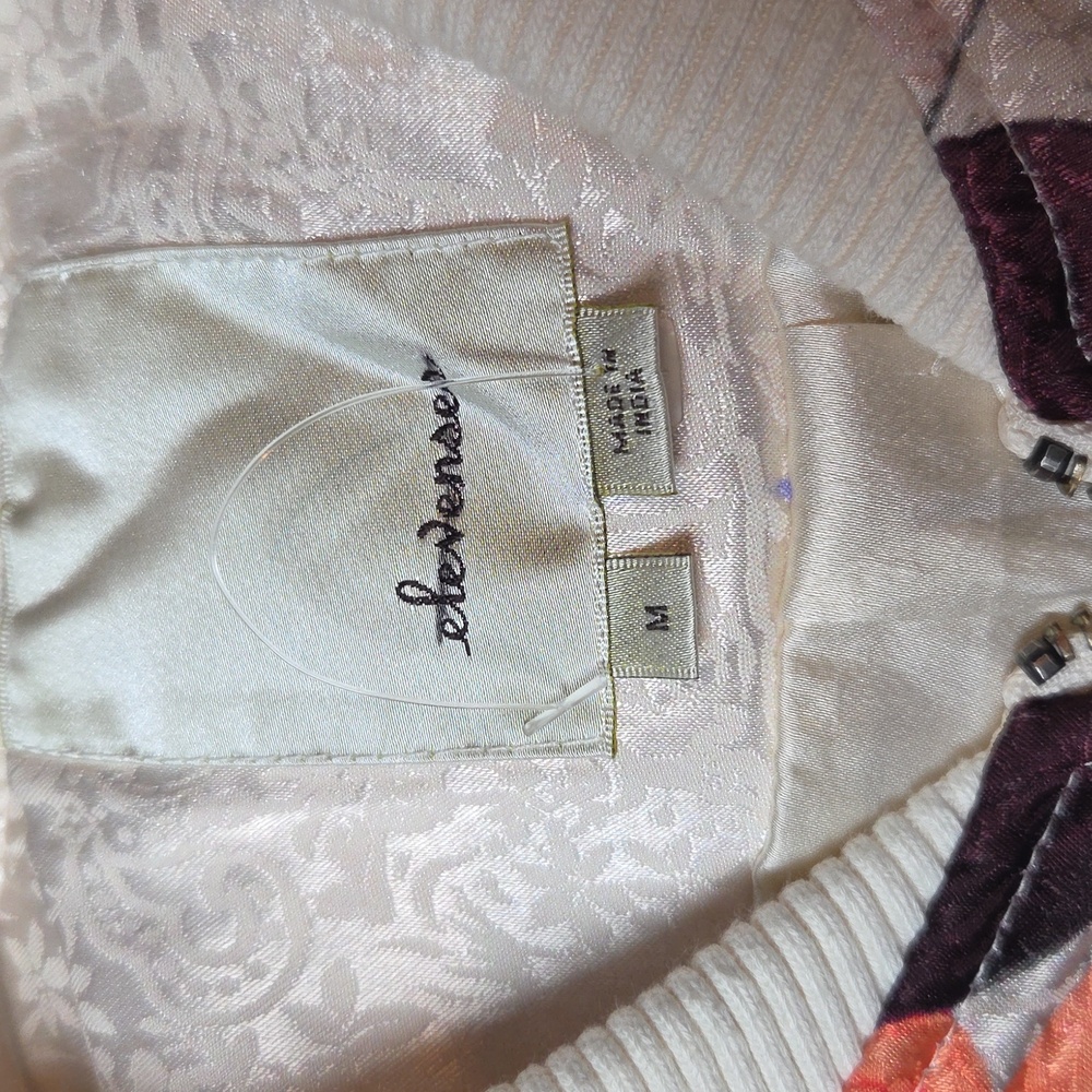 ANTHROPOLOGIE levenses Multicolor Abstract Bomber Jacket,SZ M. - Picture 5 of 8